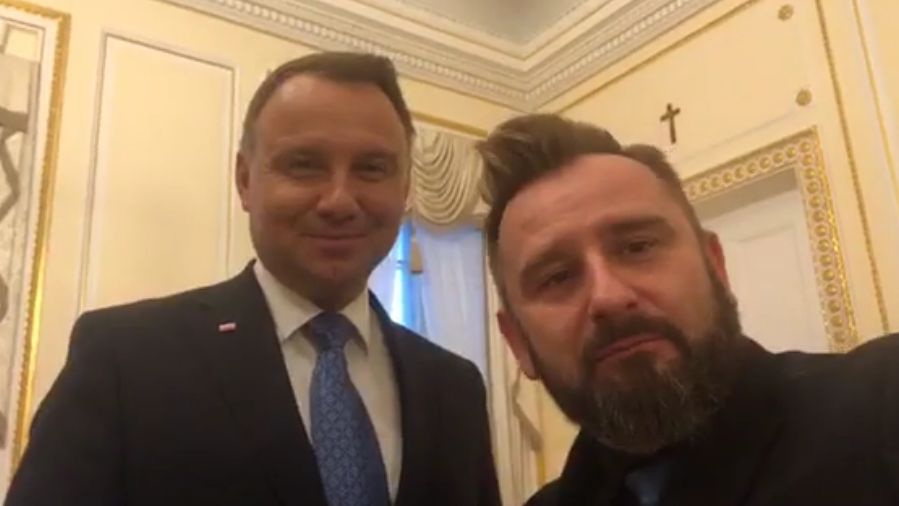 Piotr Liroy-Marzec spotkał się z Andrzejem Dudą w Pałacu Prezydenckim