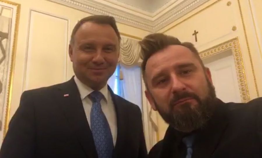 Piotr Liroy-Marzec spotkał się z Andrzejem Dudą w Pałacu Prezydenckim