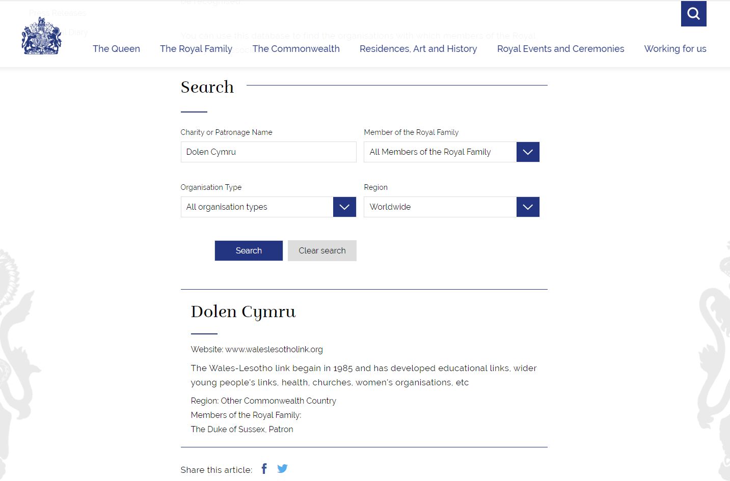 Pod adresem organizacji Dolen Cymru znajdował się link do chińskiego porno. 