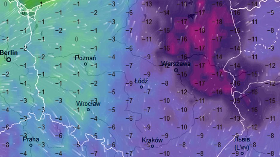 W nocy na Podlasiu temperatura może spaść nawet do -18 st. C