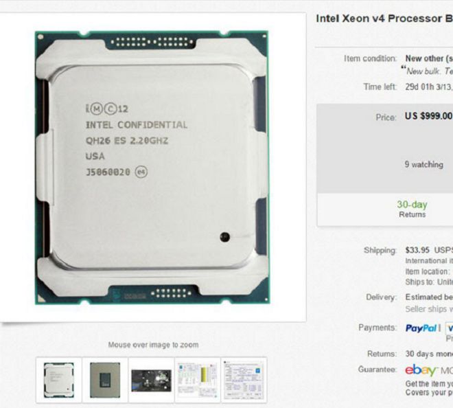 Kup prototyp procesora na... eBay