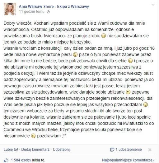 Fotografia: screen z facebook.pl