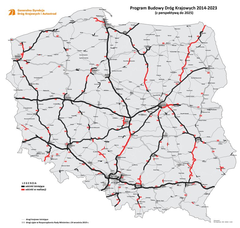 GDDKiA chce otworzyć 117 km nowych dróg.