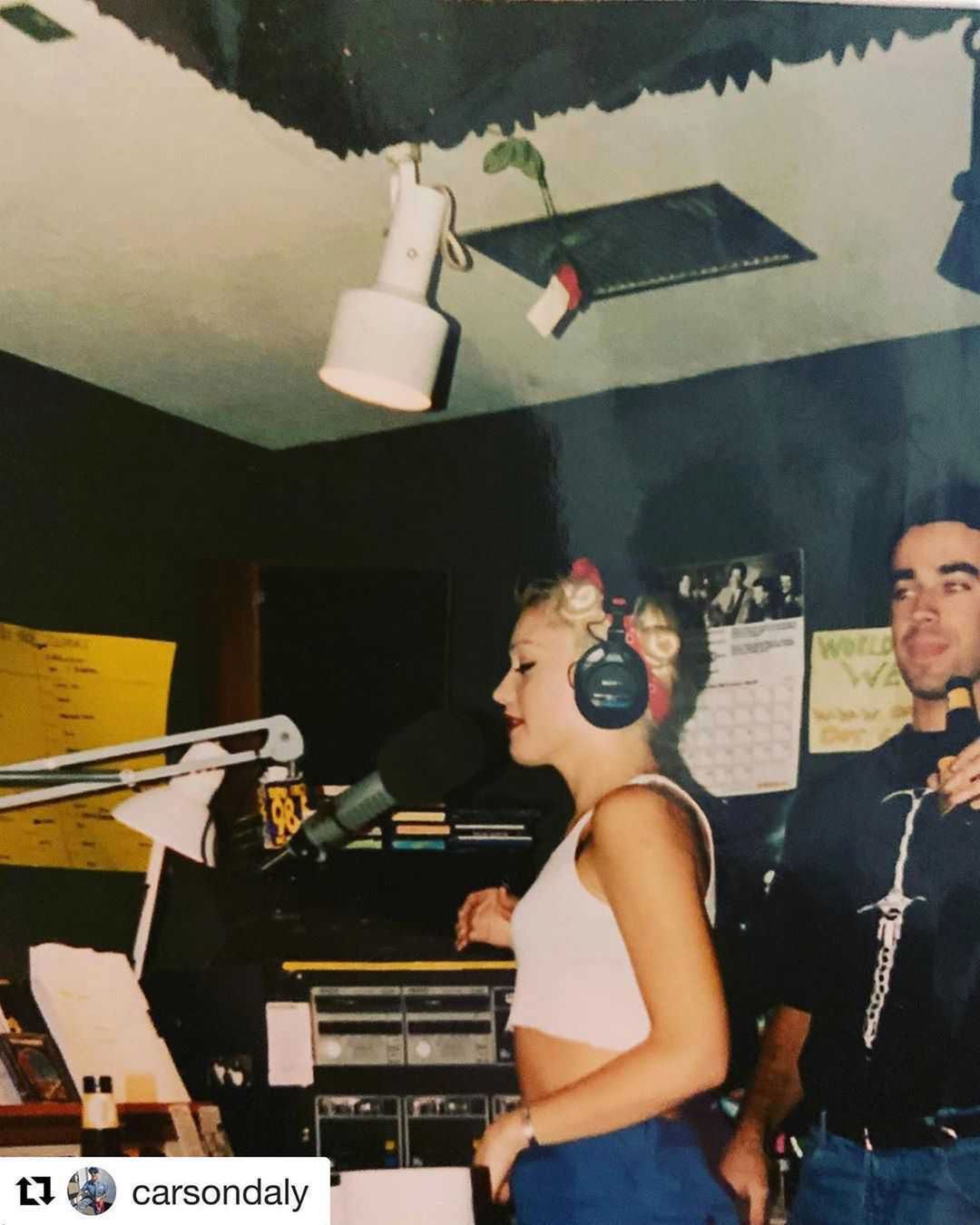 Gwen Stefani w studiu nagrań w 1995 roku - Instagram