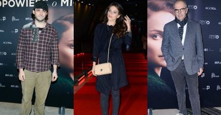 Gwiazdy na premierze filmu "Opowieść o miłości i mroku": Weronika Rosati, Michał Żurawski, Sławomir Idziak