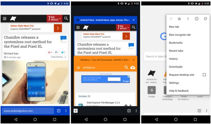 Google Chrome - pasek adresu w dolnej części ekranu 
