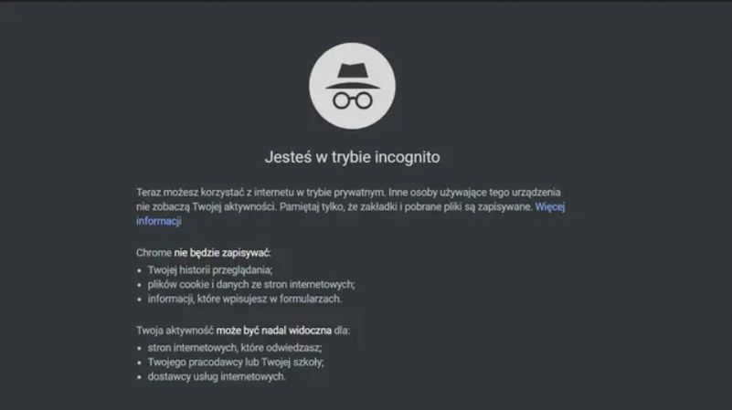 Jak włączyć tryb incognito?