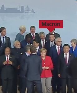 Gdzie się przepycha Macron? Zobacz uważnie