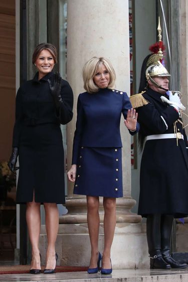 Melania Trump i Brigitte Macron spotkały się w pałacu prezydenckim