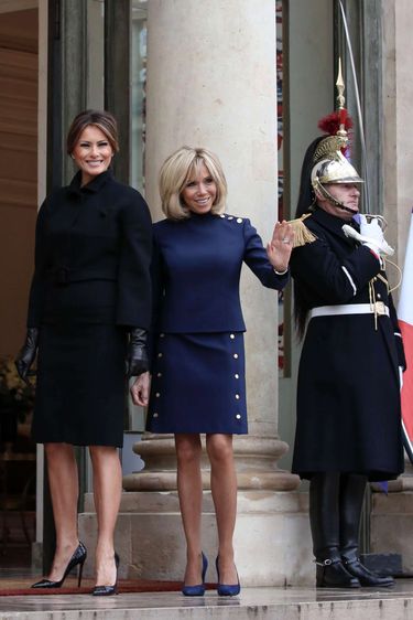 Melania Trump i Brigitte Macron spotkały się w pałacu prezydenckim