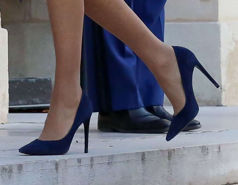 Stylizacja Brigitte Macron ze spotkania z parą prezydencką z Chile