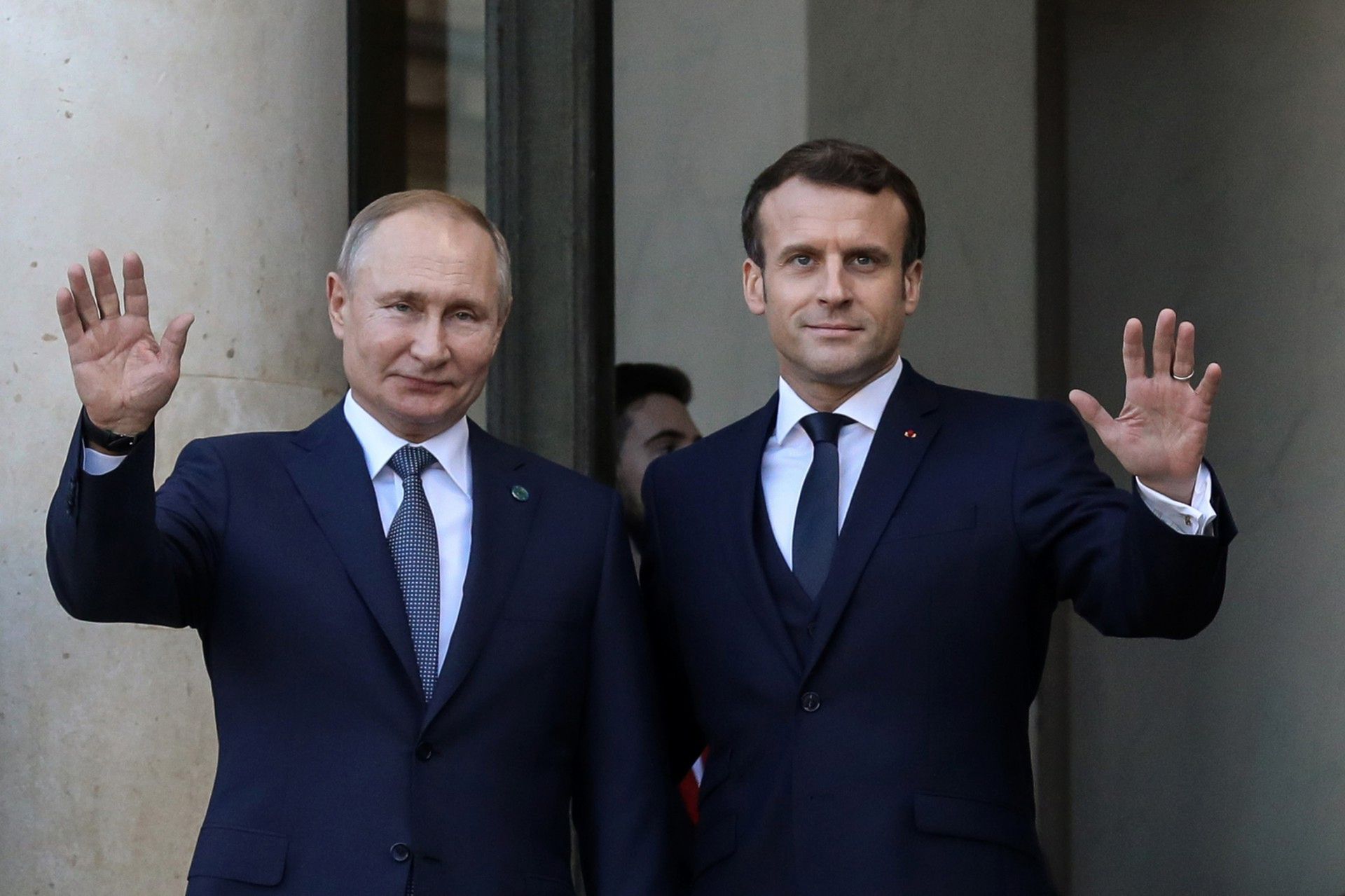 Władimir Putin i Emmanuel Macron