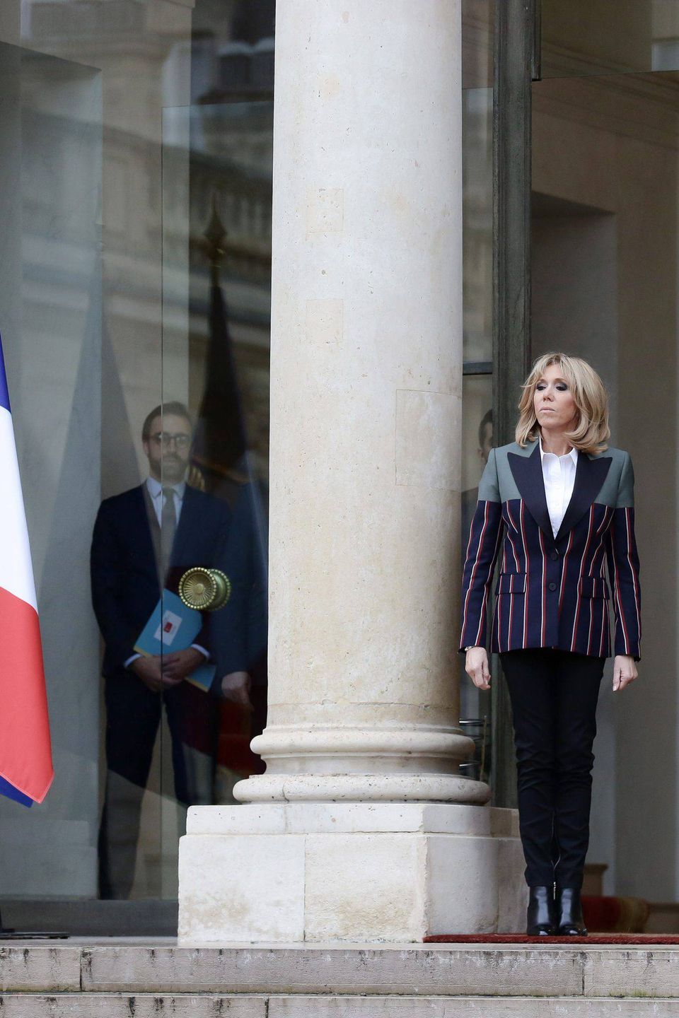 Brigitte Macron na spotkaniu z Ermine Erdogan w Pałacu Elizejskim