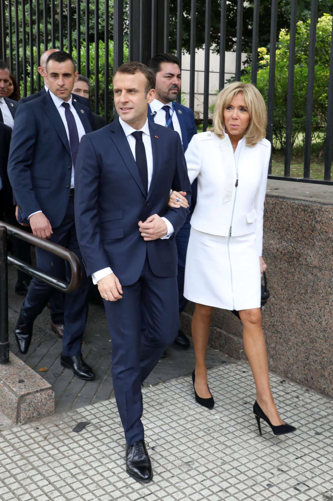 Emmanuel Macron i Brigitte Macron podczas oficjalnej wizyty w Argentynie