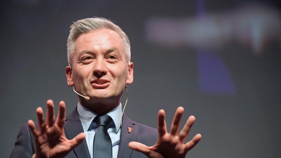 Robert Biedroń na konwencji Wiosny
