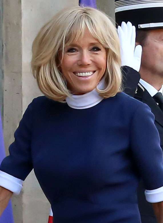 Stylizacja Brigitte Macron ze spotkania z parą prezydencką z Chile