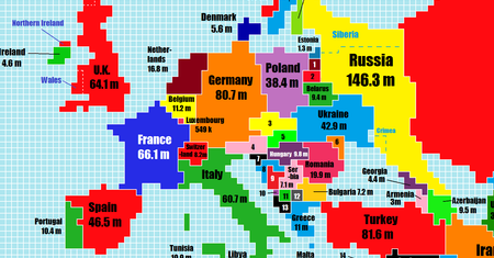 Wymowna, alternatywna mapa świata