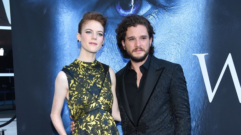 Rose Leslie i Kit Harington na premierze 7. sezonu "Gry o tron"