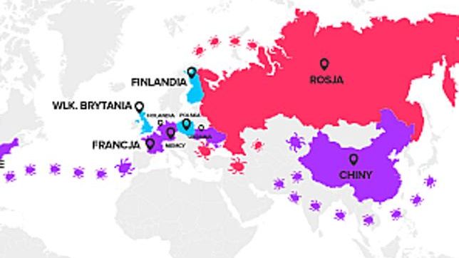 Źródła cyberataków na Polskę