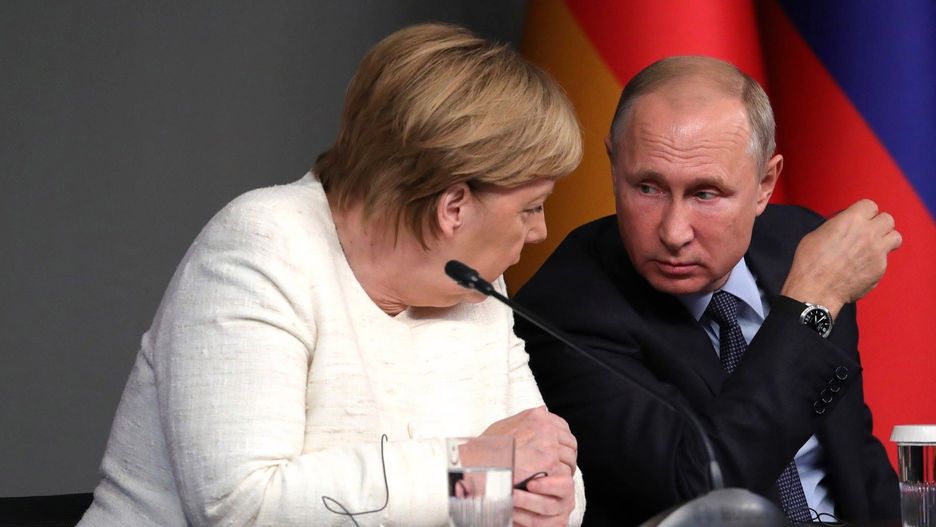 Angela Merkel i Władimir Putin