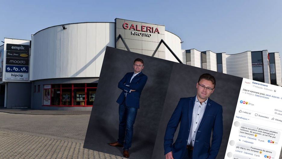 Mężczyzna startował w konkursie na twarz galerii w Krośnie