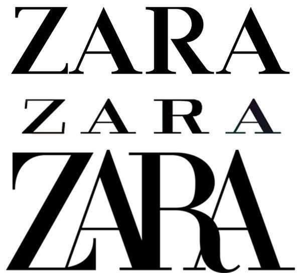 Zara ma nowe logo – na zdjęciu od najstarszego do najnowszego