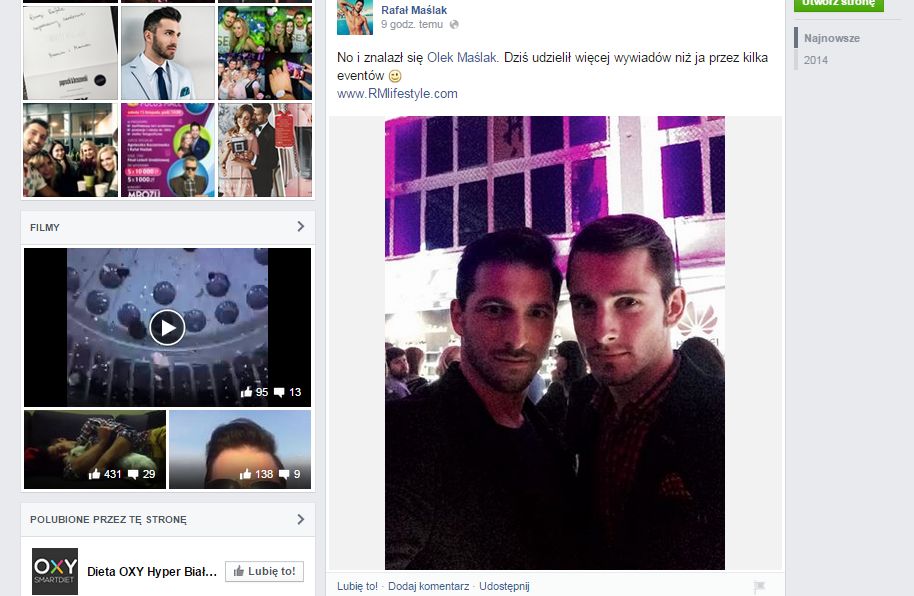 Rafał Maślak z bratem
screen Facebook