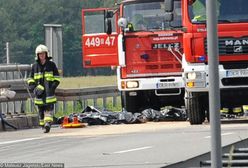 Autostrada A4. Autokar stanął w płomieniach