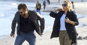 Katarzyna Warnke i Piotr Stramowski na romantycznym spacerze po plaży [paparazzi]