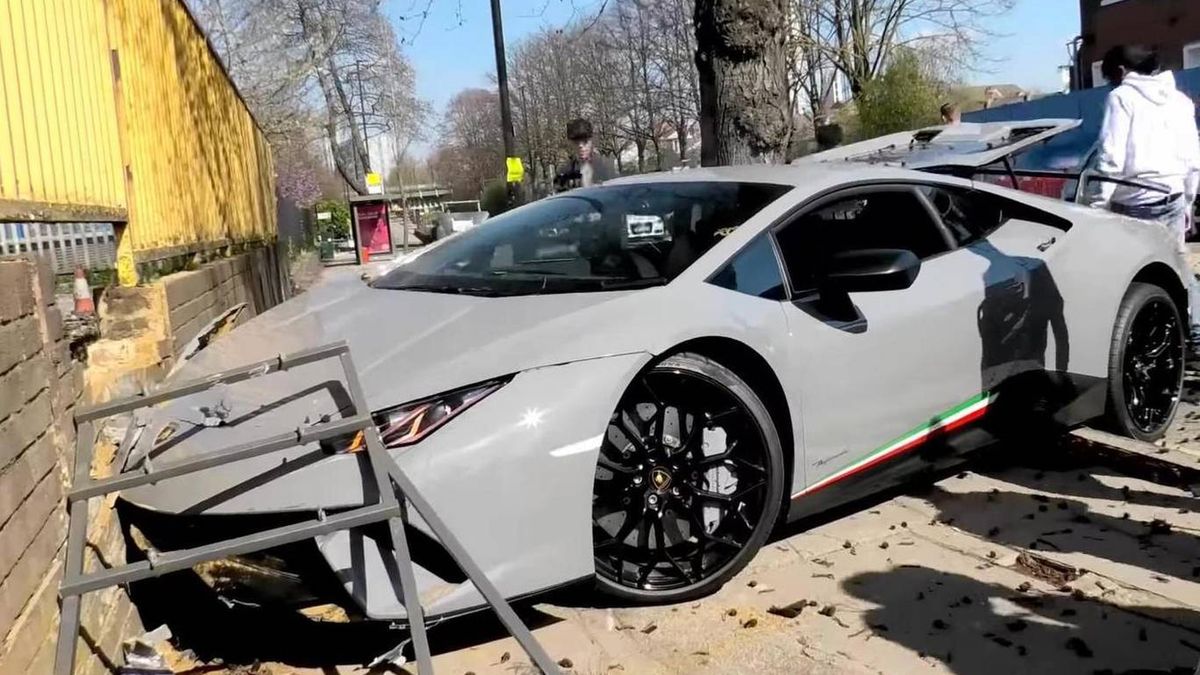 Wypadek lamborghini w Londynie