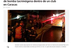 Wybuch w klubie w Wenezueli. Zdetonowano bombę z gazem łzawiącym