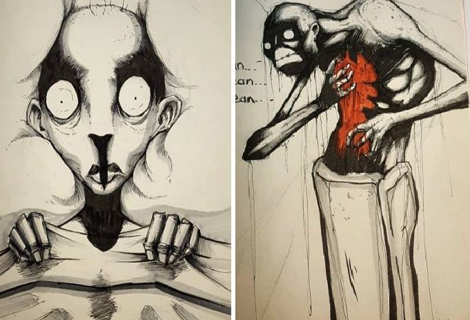 Tak wygląda choroba psychiczna. Te grafiki budzą lęk