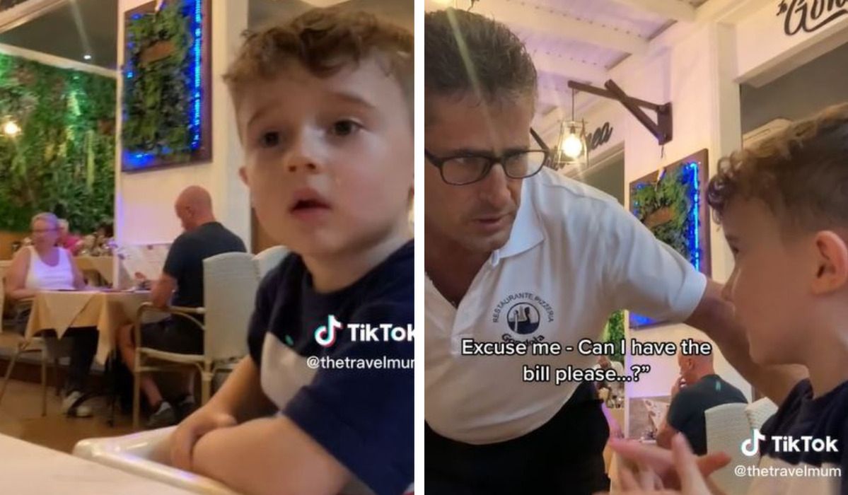 Chłopiec poprosił o rachunek w restauracji - Pyszności; Foto: screen z https://www.tiktok.com/@thetravelmum