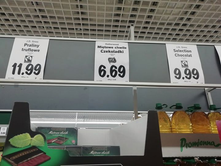 Coraz więcej produktów fair trade można znaleźć w dyskontach.