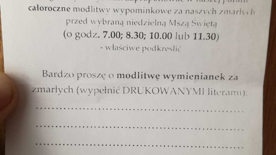 Taki druk otrzymała babcia pana Bartka