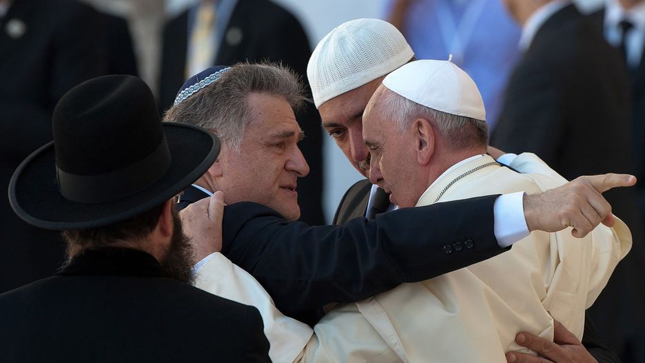 papież Franciszek z rabinem Abrahamem Skorką