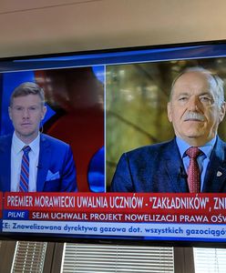 Strajk nauczycieli 2019. Zdumiewająca belka TVP Info