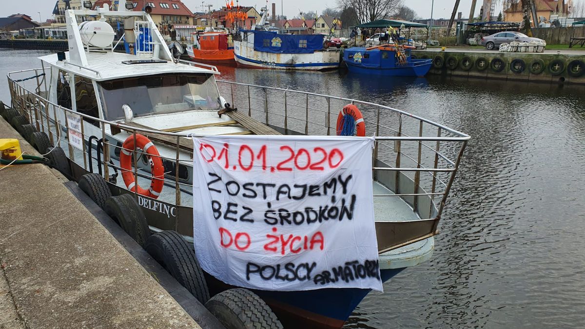 Łódź przygotowana do protestu