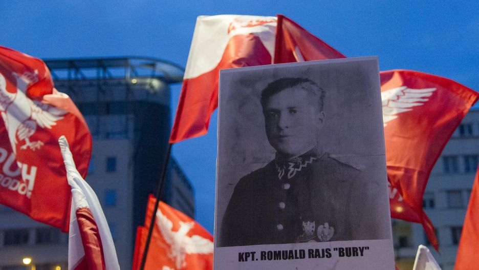 Manifestacja narodowców ku chwale "Burego" w Gdyni 