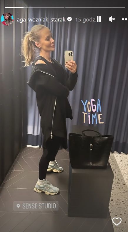 Agnieszka Woźniak Starak ćwiczy jogę. Fot. Instagram