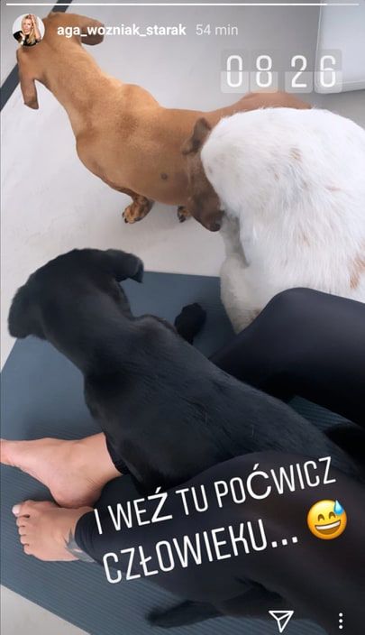 Agnieszka Woźniak-Starak ćwiczy w czasie kwarantanny 