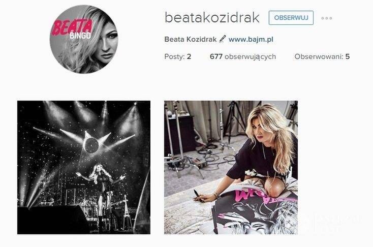 Beata Kozidrak założyła konto na Instagramie
