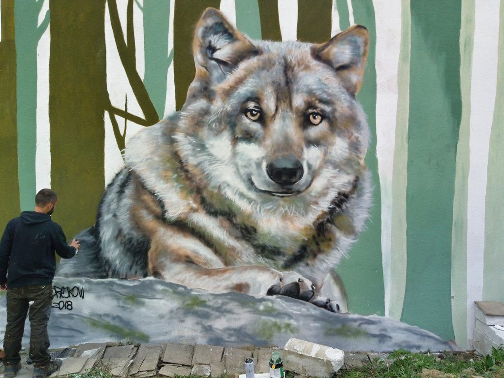 Mural autorstwa Akradiusza Andrejkowa 