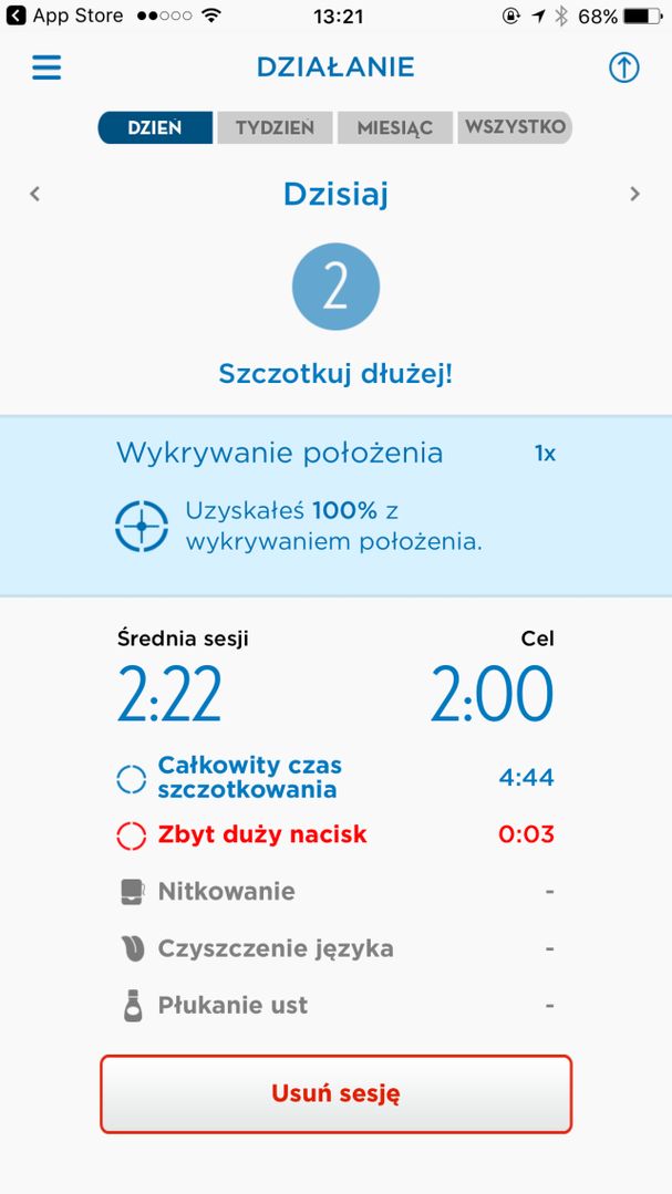Aplikacja do szczoteczki Oral-B Genius 9000 