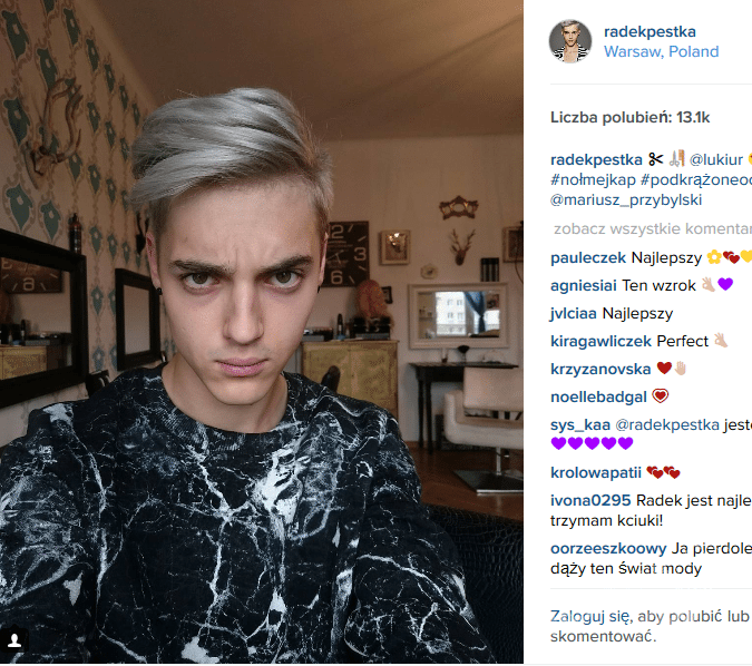 Radek Pestka nez makijażu :) (fot. Instagram)
