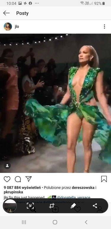 Jennifer Lopez - zielona sukienka
