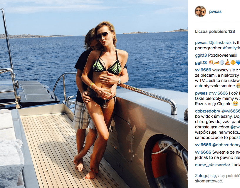 Agnieszka Szulim w bikini na prywatnym jachcie z Piotrem Woźniakiem-Starakiem