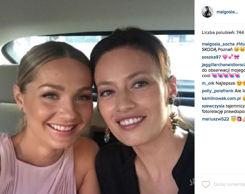 Małgorzata Socha i Magdalena Różczka na Instagramie
