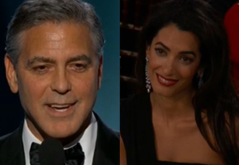 Amal i George Clooney razem na Złotych Globach! Aktor wyznał żonie na scenie miłość! I to w jaki sposób [wideo]