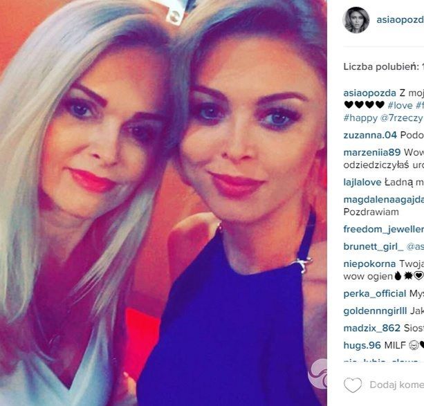 Joanna Opozda z mamą na Instagramie